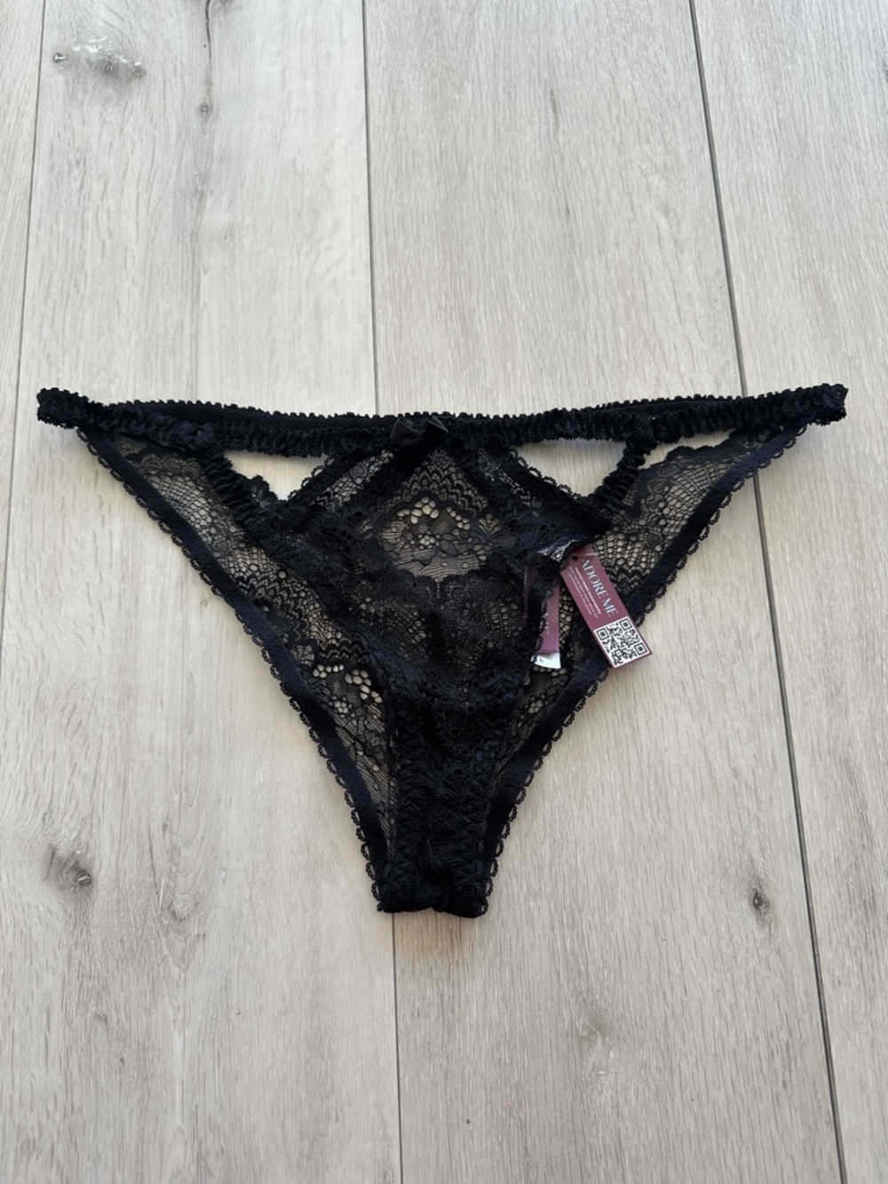 Adore Me Kimmy Bikini Panties Black Large NWT IN PACKAGE